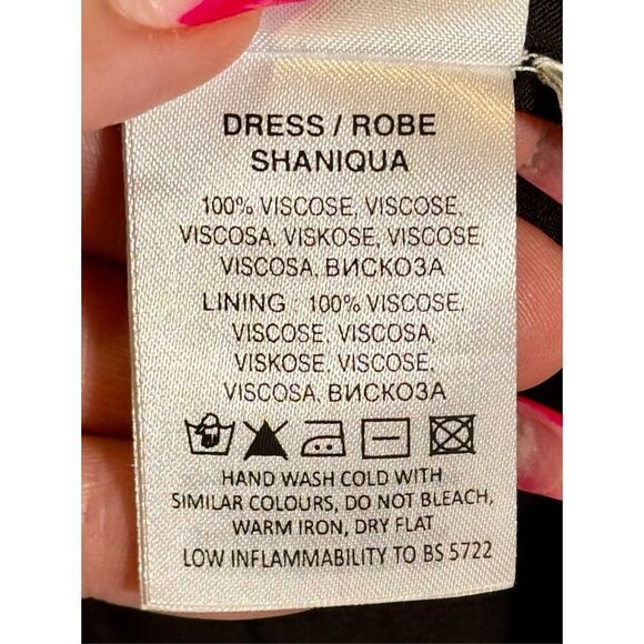 NWOT Essentiel Antwerp Black Multicolored Polka Dots Maxi Dress Size 2 Women's - Picture 6 of 10